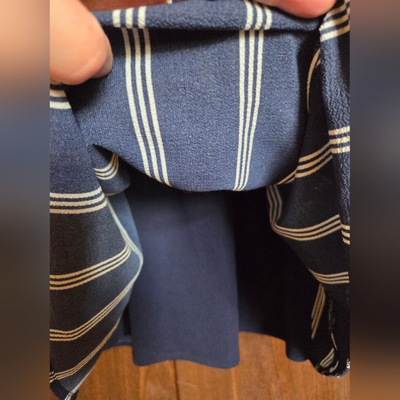 Navy Striped Women's Dress - Picture 6 of 7